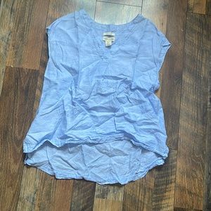 Linen V-Neck Top